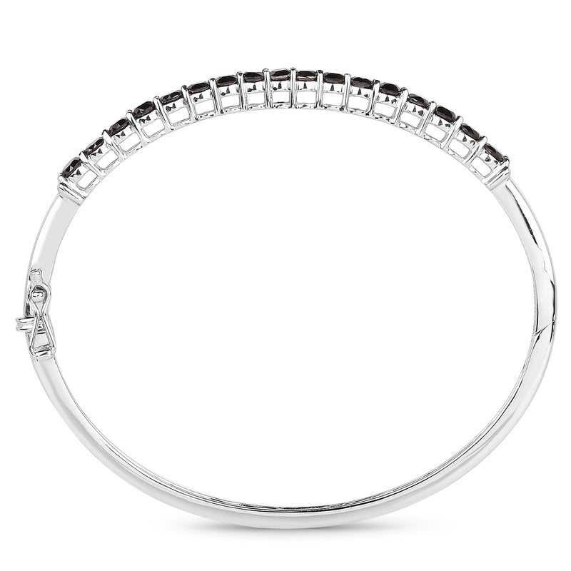 2.98 Carat Genuine Black Diamond .925 Sterling Silver Bangle