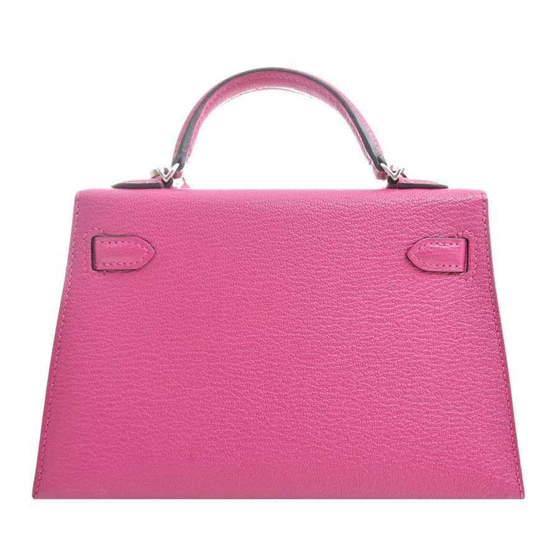 Hermes Kelly Womens Chevre Leather Shoulder Bag Purple
