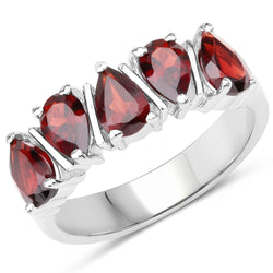 2.25 Carat Genuine  Garnet .925 Sterling Silver Ring