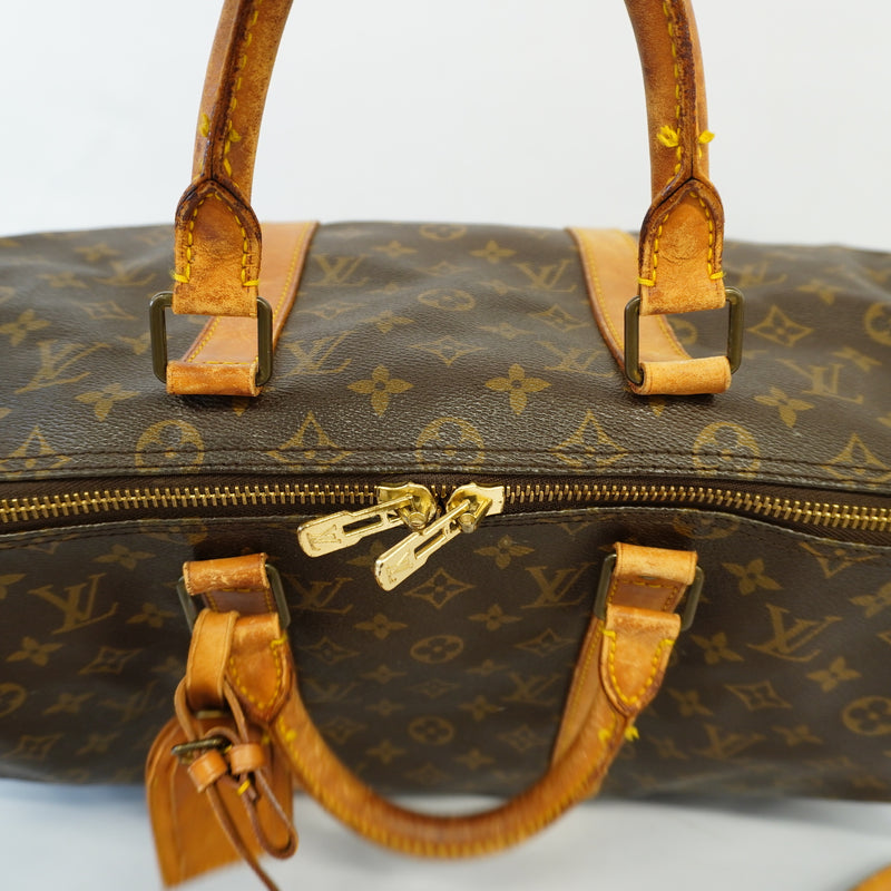 Auth Louis Vuitton Boston Bag Monogram Keepall Bandolier 50 M41416 Unisex