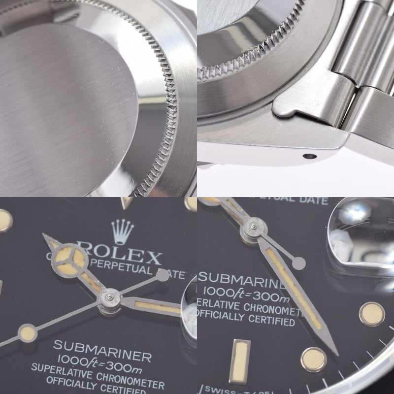 ROLEX Rolex Submariner Clasp Code AB (2000) Tritium 16800 Mens SS Watch Automatic Black Dial