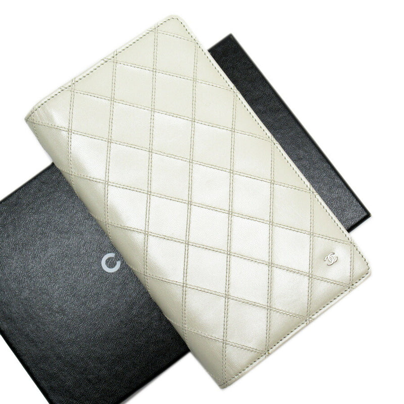 Chanel CHANEL Bicolore Off-White Leather 6356