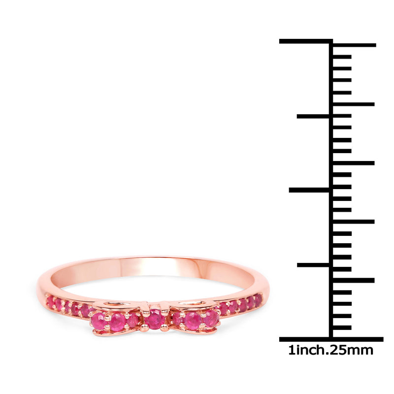 0.32 Carat Genuine Ruby 14K Rose Gold Ring