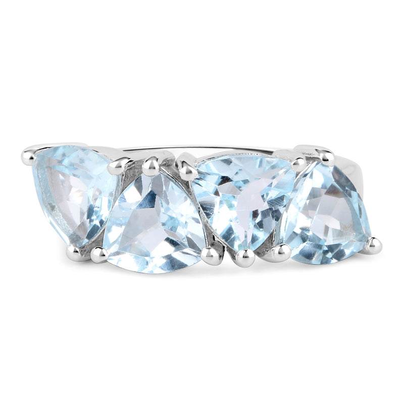 5.00 Carat Genuine  Blue Topaz .925 Sterling Silver Ring