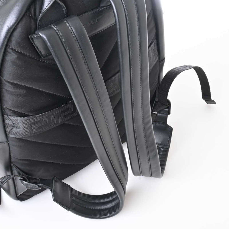 Versace Womens Leather Backpack Black