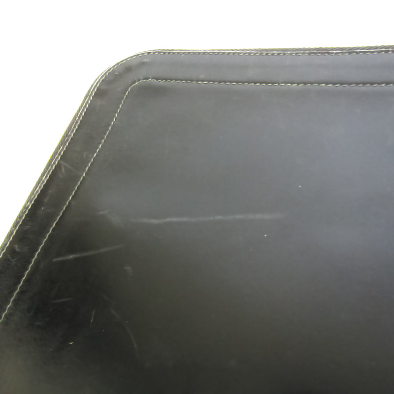 Hermes Unisex Box Calf Leather Clutch Bag Black