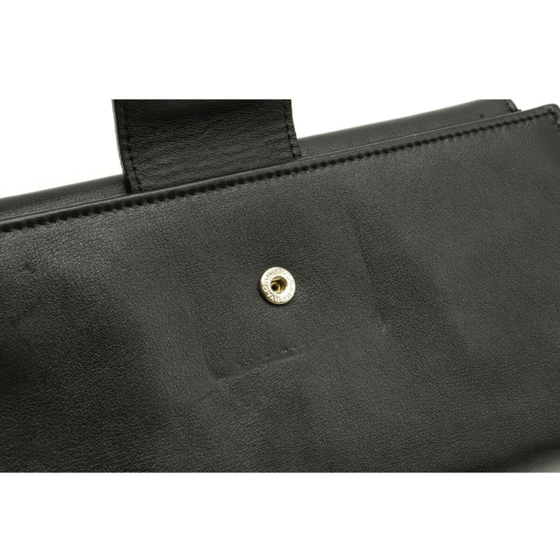 BVLGARI Corolle Bi-Fold Wallet Leather Black 31869