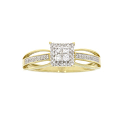 Natural .21ct Diamond Eng Only 14KT Yellow Gold