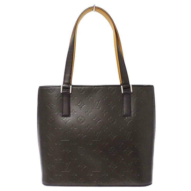 Louis Vuitton LOUIS VUITTON Bag Monogram Matte Womens Tote Shoulder Stockton M55112 Noir Black Dark Gray
