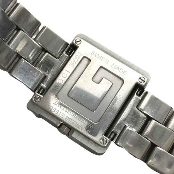 GUCCI Gucci 3600L G Square Analog Watch Quartz Ladies Unisex Stainless Silver
