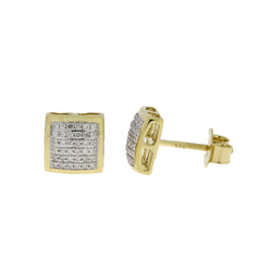 Genuine .22ct Diamond Stud Earrings 14KT Yellow Gold