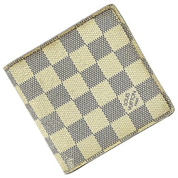 Louis Vuitton Bi-Fold Wallet Portofeuil Marco Gray White Damier Azul N60018 C007 LOUIS VUITTON LV Fold Womens Mens