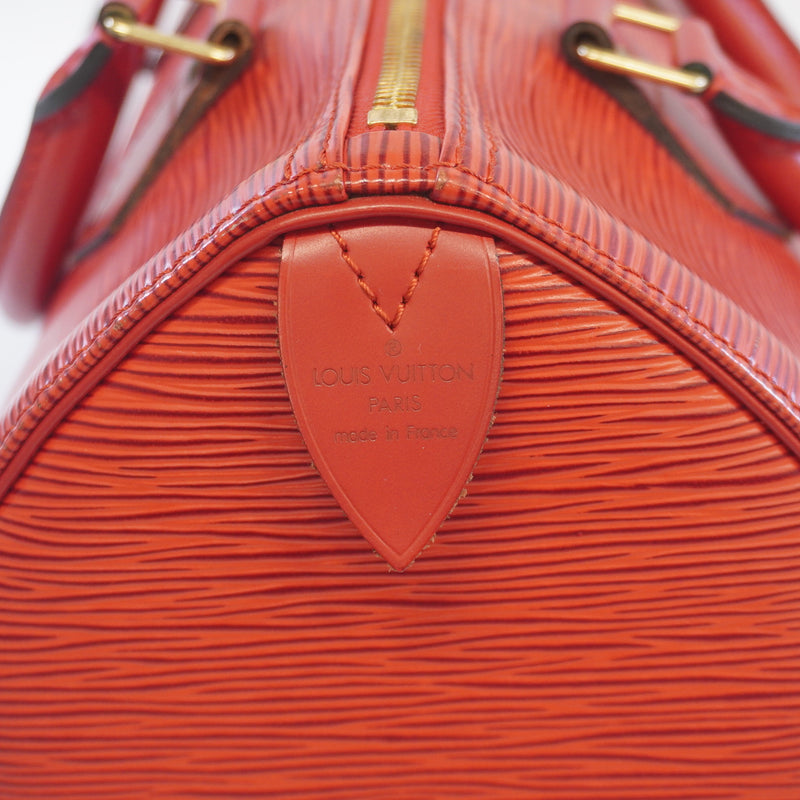 Auth Louis Vuitton Handbag Epi Speedy 25 M43017 Castilean Red
