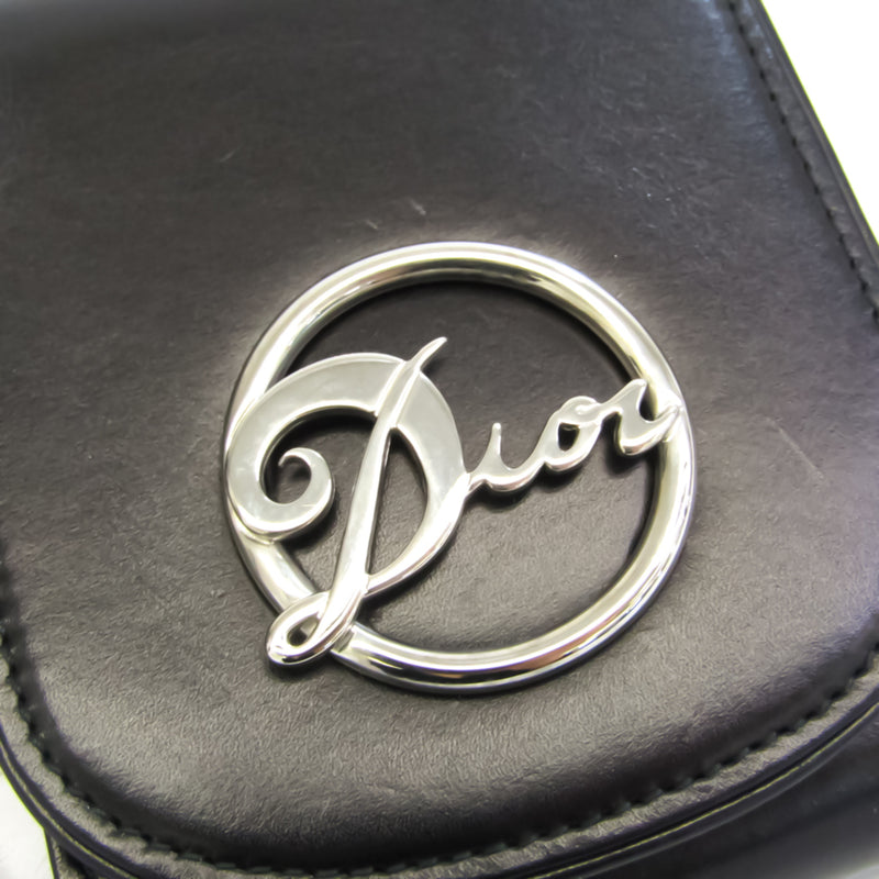 Christian Dior Belt Pouch Unisex Leather Pouch Black