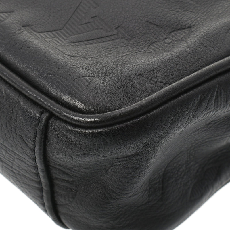LOUIS VUITTON Monogram Shadow Danube PM Black M43681 Mens Leather Shoulder Bag