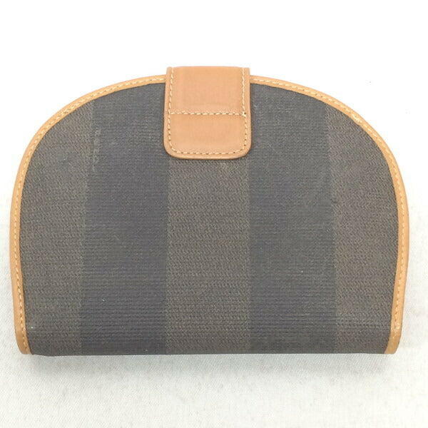 FENDI S.A.S Pecan pattern wallet folded in half leather PVC ladies