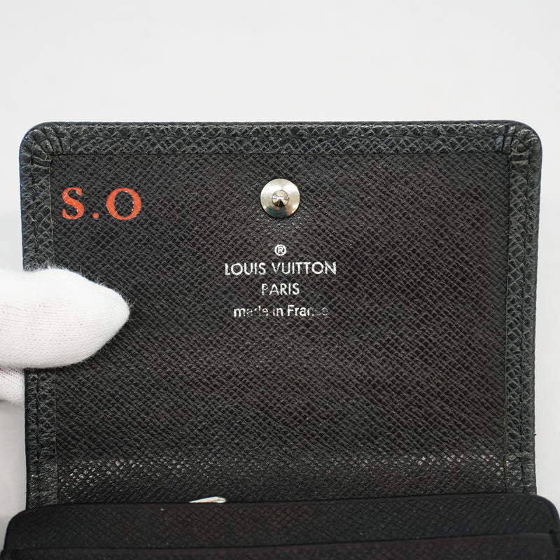 Auth Louis Vuitton Taiga Porto Monesergei M32562 Mens Coin Purse/coin Case