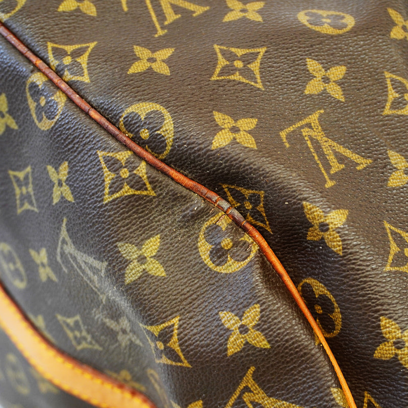 Auth Louis Vuitton Boston Bag Monogram Keepall Bandolier 55 M41414 Unisex
