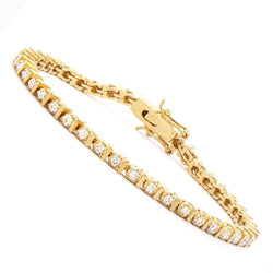 0.16 TW CTS DIAMONDS 18K GOLD PLATED DESIGNER BRACELET SIZE 7.1 INCHES