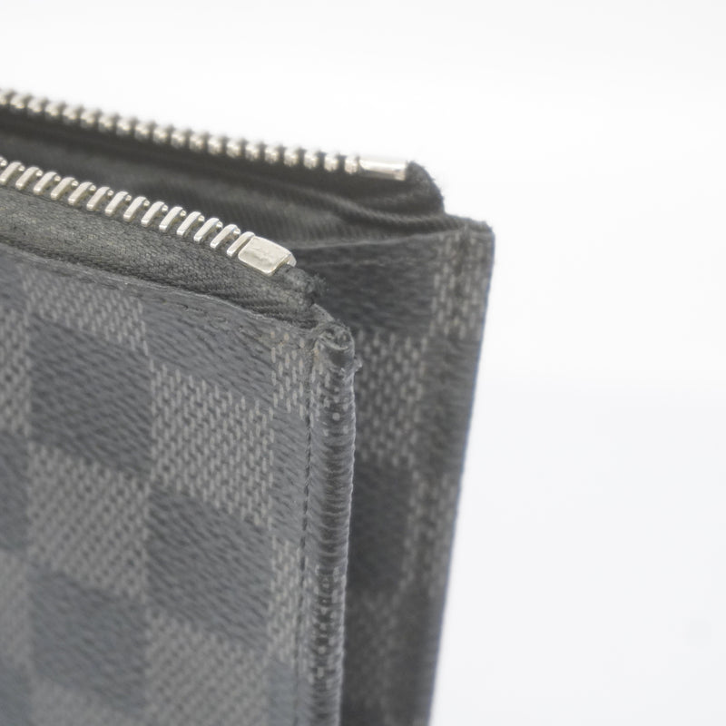 Auth Louis Vuitton Damier Graphite Pochette Jules GM N64437 Mens Clutch Bag