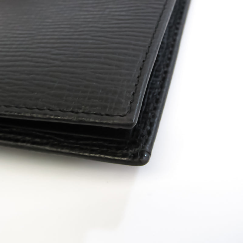 Loewe Check Case Men's Leather Long Bill Wallet (bi-fold) Black