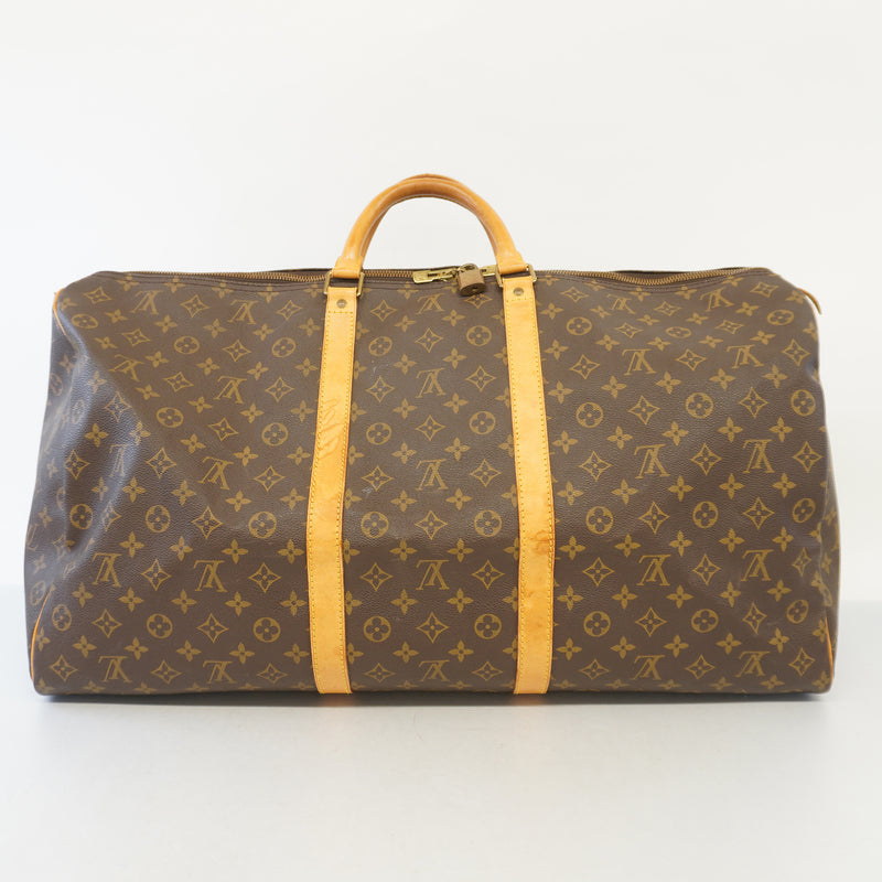 Auth Louis Vuitton Monogram Keepol 60 M41422 MenWomenUnisex Boston Bag