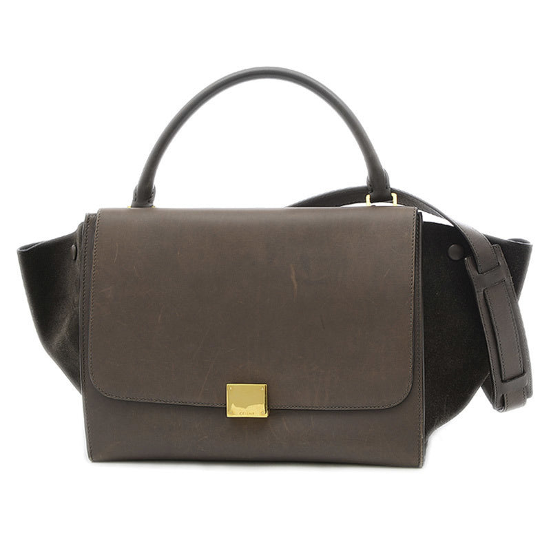 Celine Trapeze 2WAY Bag Leather Brown