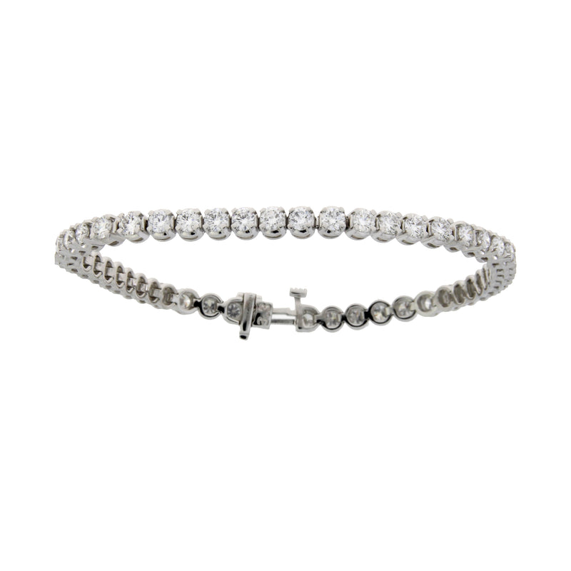 Lab Grown Diamond Tennis Bracelet 14KT White Gold