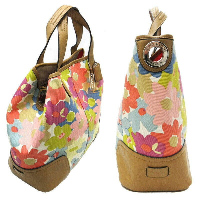 COACH Coach F28287 Shoulder Bag Flower Canvas Leather Ladies