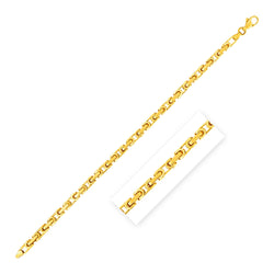 14k Yellow Gold 8 1/2 inch Mens Byzantine Chain Bracelet