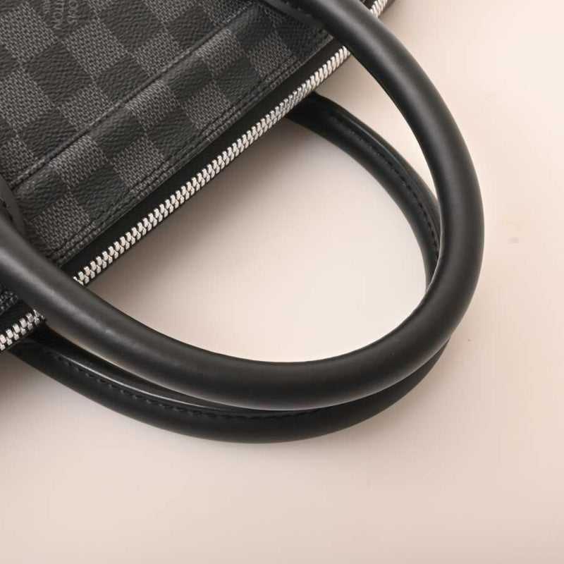 Louis Vuitton Graffit Horizon Briefcase Business Bag Black PVC Leather