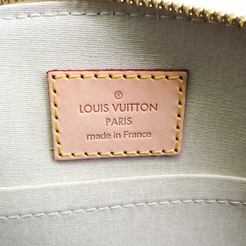 Louis Vuitton Monogram Vernis Sherwood PM M91491 Womens Tote Bag Blanc Corail