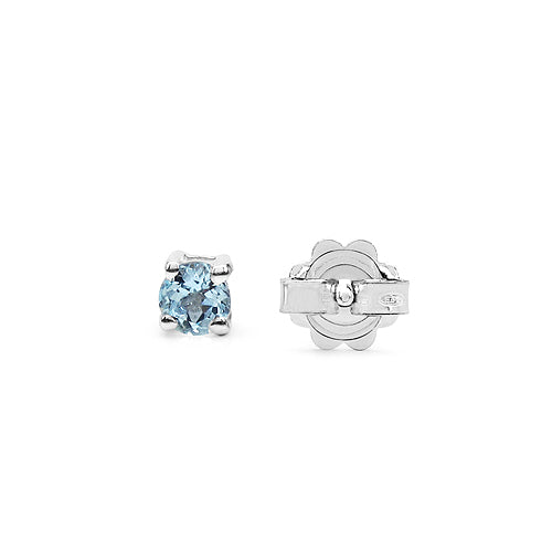 0.30 Carat Genuine Blue Topaz .925 Sterling Silver Earrings