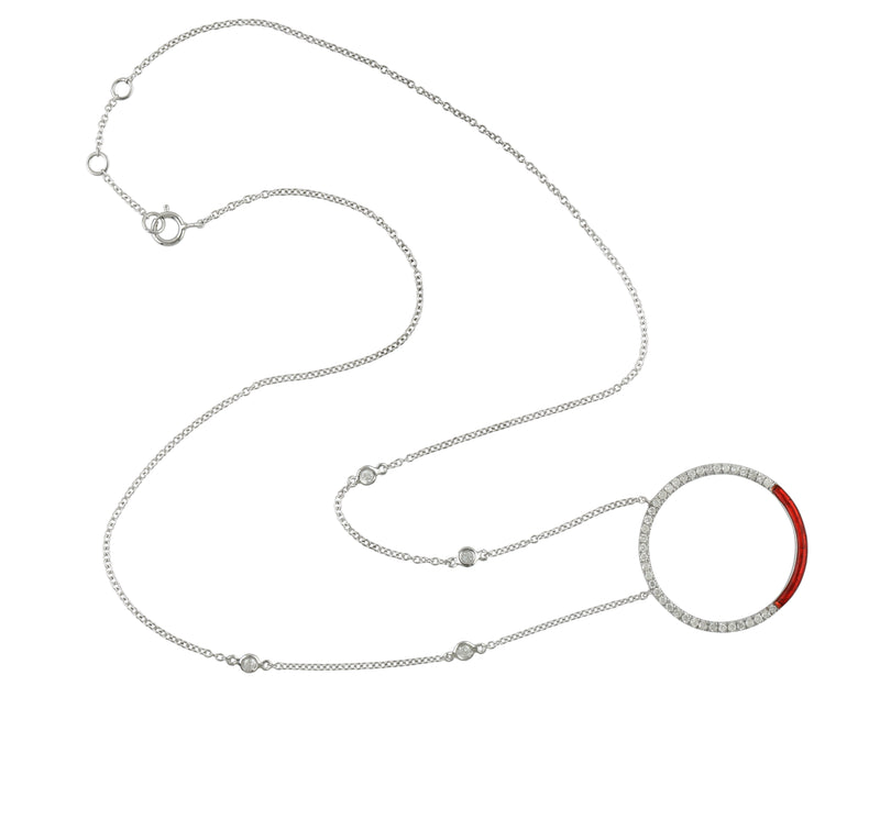 Natural Diamond Choker Necklace 14k White Gold Jewelry