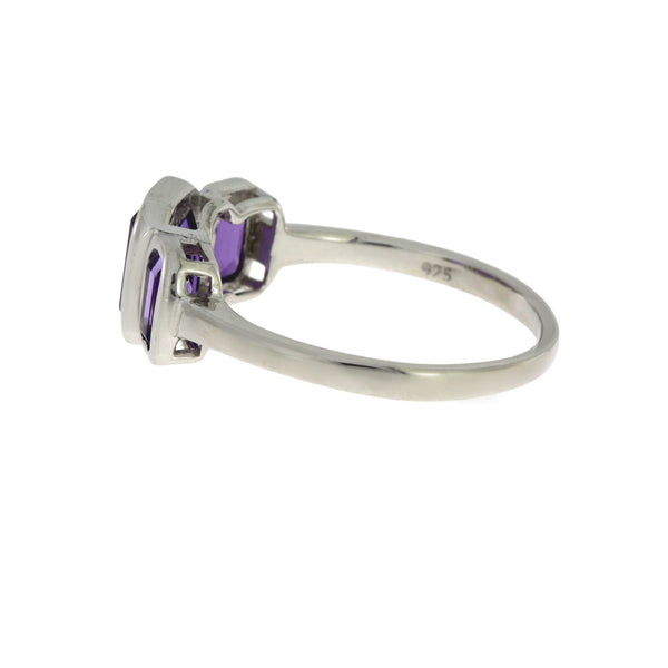 Natural 1.50ct Amethyst Ring Sterling Silver