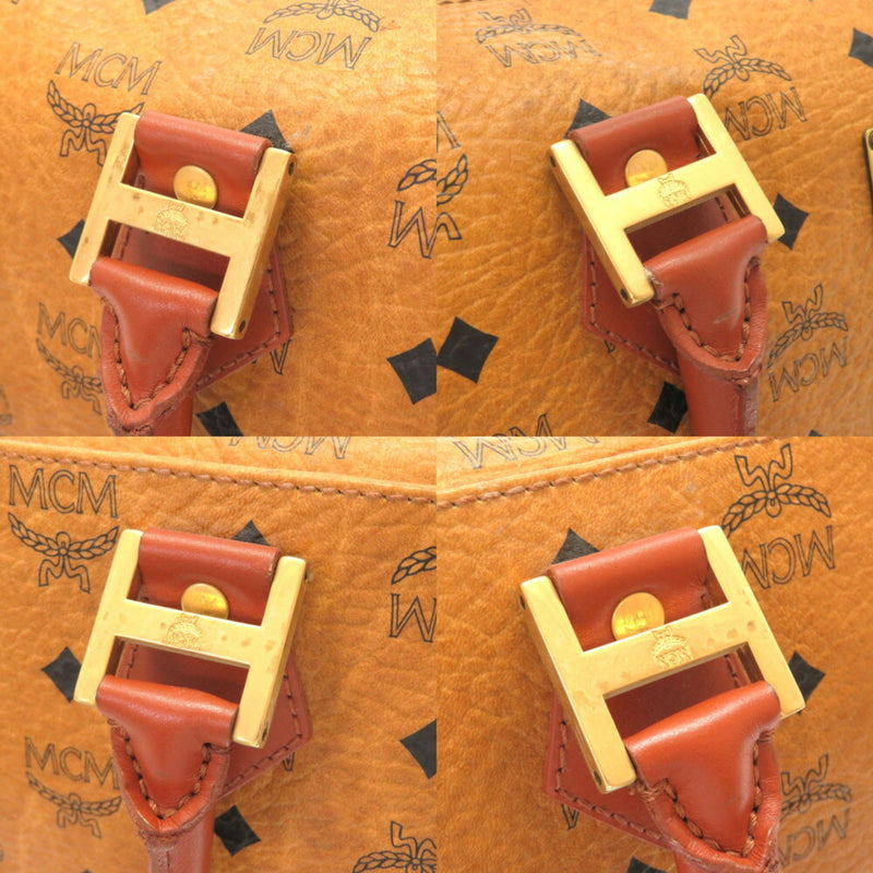 MCM Monogram Pattern PVC Handbag Tea