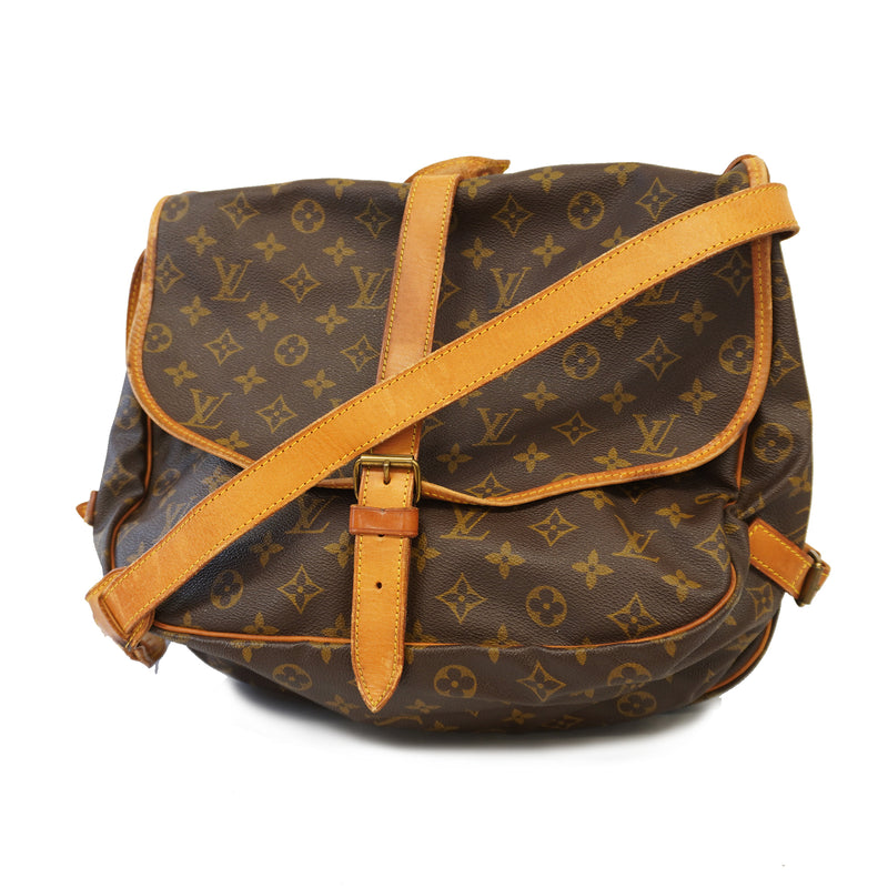 Auth Louis Vuitton Shoulder Bag Monogram Saumur 35 M42254