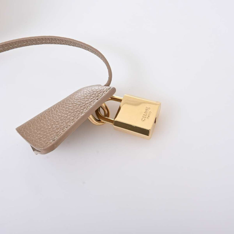 Celine Leather Handbag Beige
