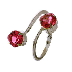 1.86ct Pink Citrine Bypass Fine Ring 18k Solid Gold Jewelry