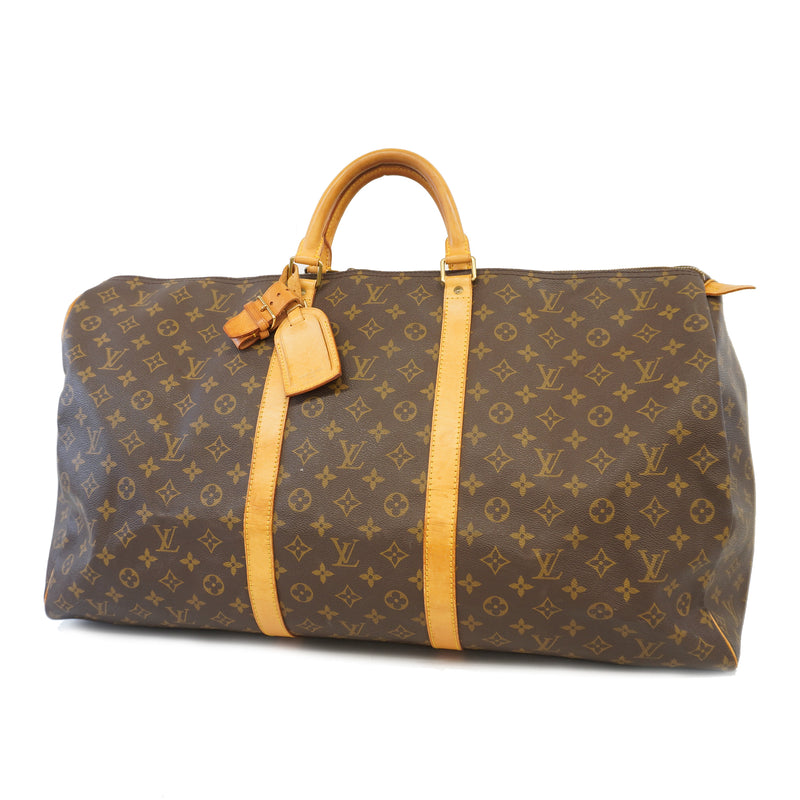 Auth Louis Vuitton Monogram Keepol 60 M41422 MenWomenUnisex Boston Bag