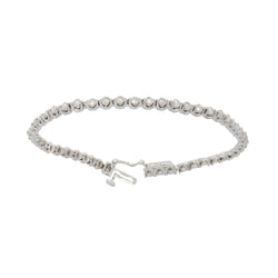 Natural 1.00ct Diamond Tennis Bracelet Sterling Silver