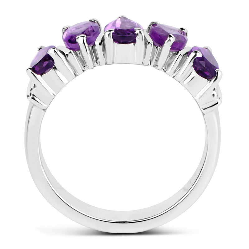 1.85 Carat Genuine Amethyst .925 Sterling Silver Ring