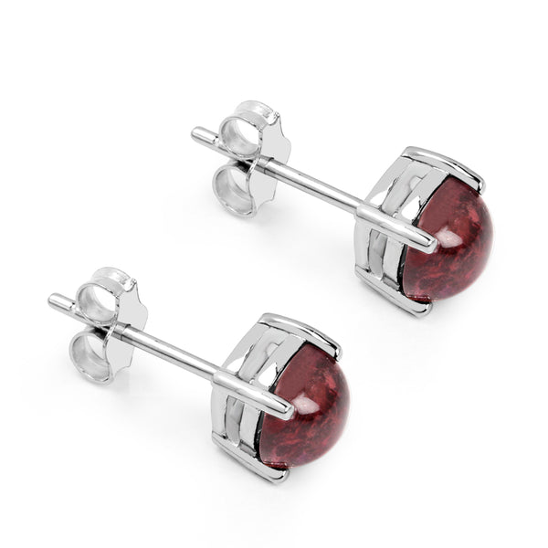 2.60 Carat Genuine Pink Topaz .925 Sterling Silver Earrings