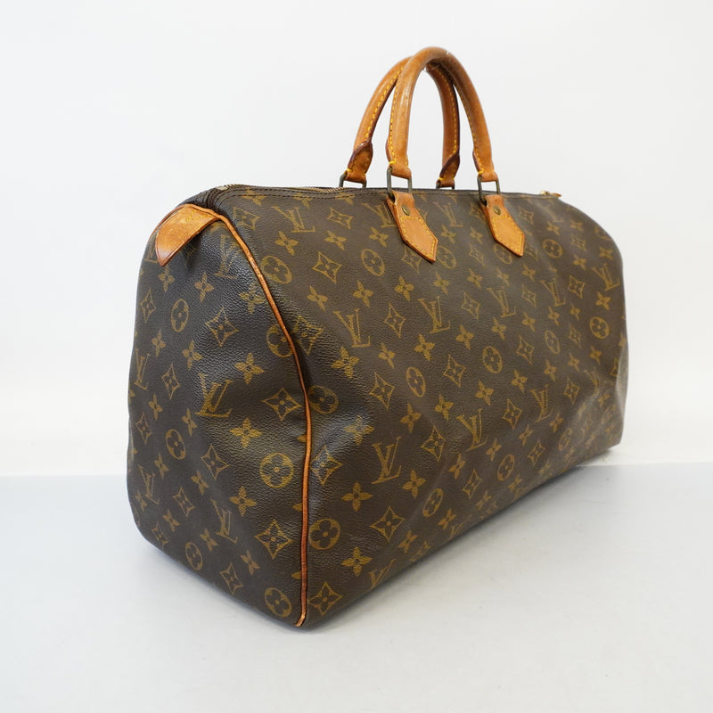 Auth Louis Vuitton Monogram Speedy 40 M41522 Womens Boston BagHandbag