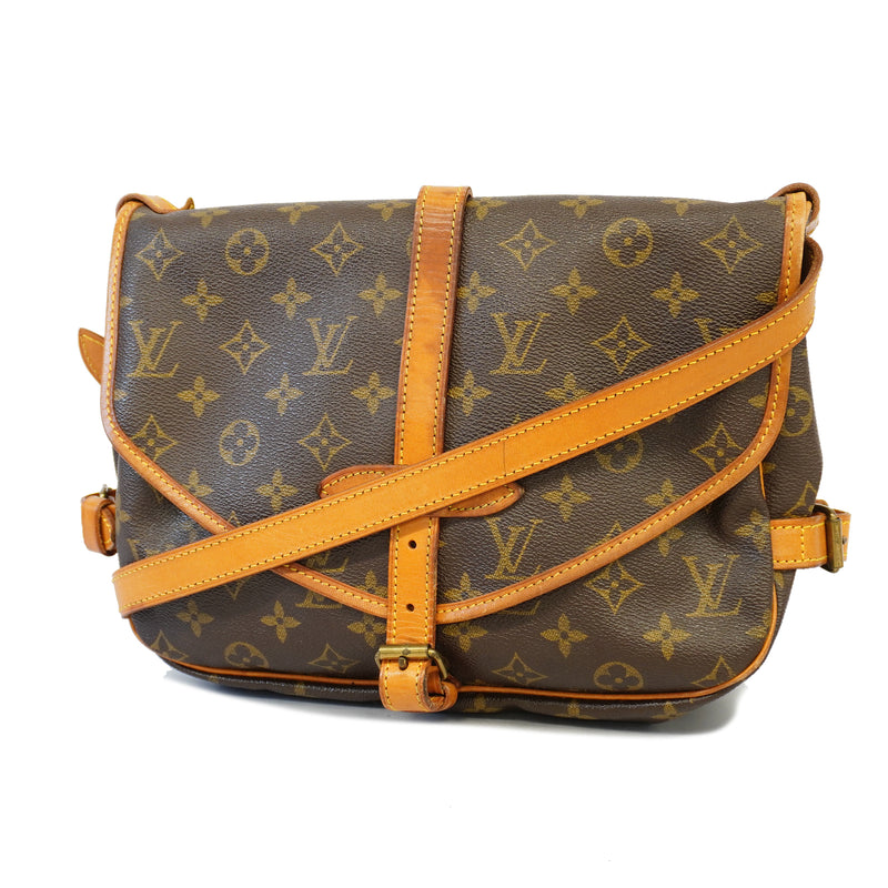 Auth Louis Vuitton Shoulder Bag Monogram Saumur 30 M42256