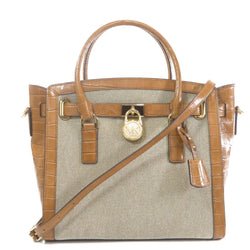 Michael Kors 2WAY Tote Bag Canvas Leather Ladies