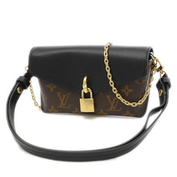 Louis Vuitton Monogram Padlock On Strap Chain Shoulder Bag Noir M80559