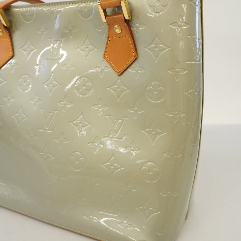 Auth Louis Vuitton Monogram Vernis Houston M91053 Womens Tote Bag Gris
