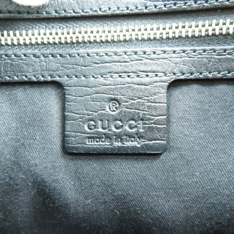 Gucci Sherry Line 130779 GG Pattern Handbag One Shoulder Bag Black Canvas Leather 0026GUCCI