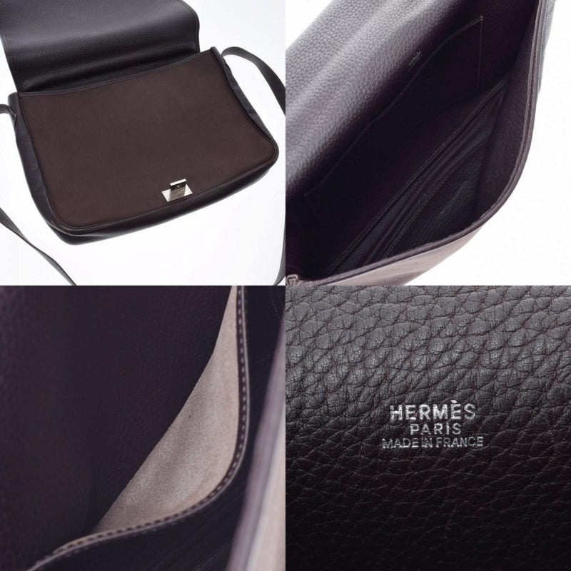 HERMES Hermes Victoria Shoulder Brown □ H engraved (around 2004) Unisex canvas / fjord shoulder bag